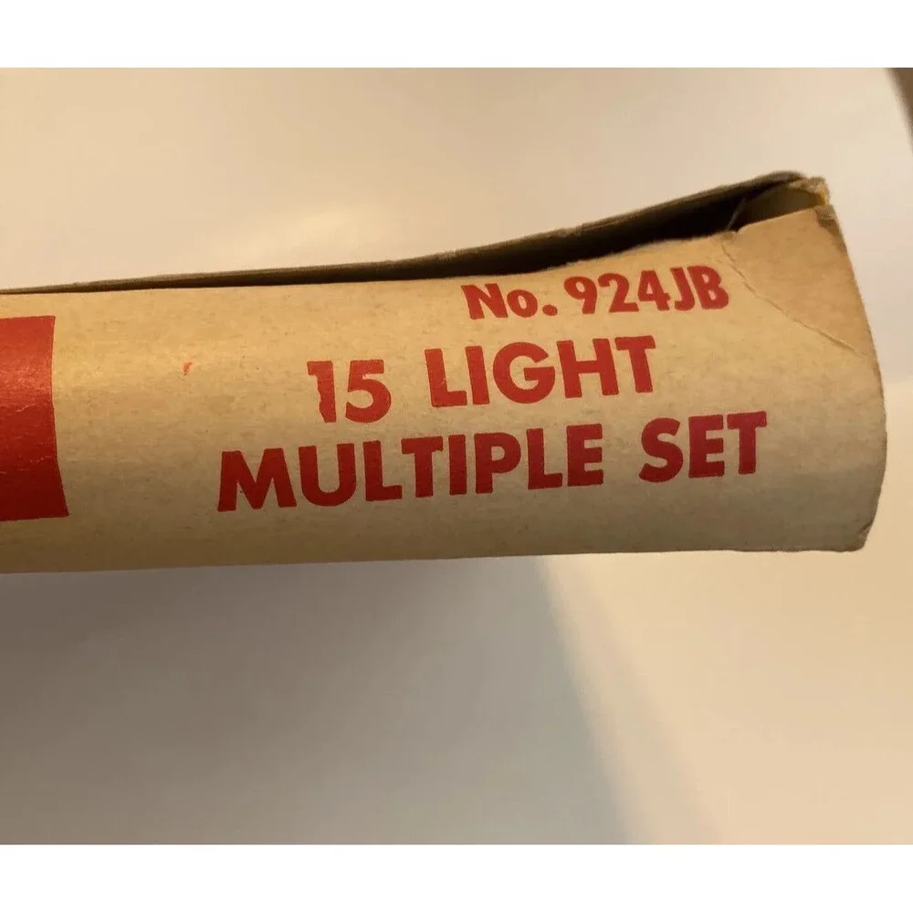 Vintage Holly Blinker Lites EMPTY BOX ONLY Colorful Large Letterpress USA